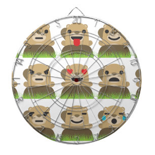 aardhog emojis dartbord