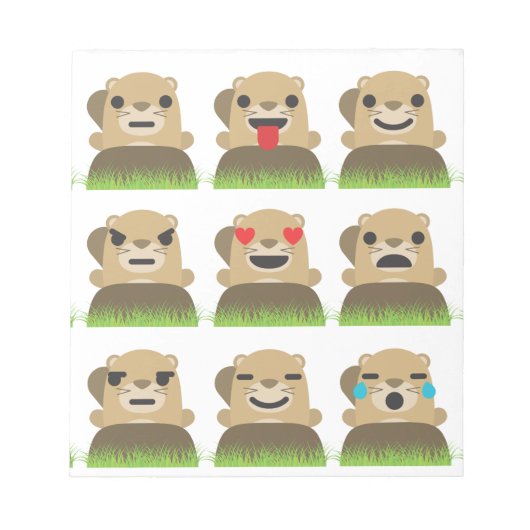 aardhog emojis notitieblok (Voorkant)