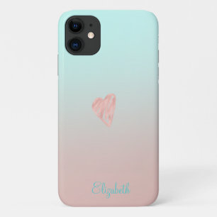 Aardig Meisjesachtig Ombre Hart iPhone 11 Hoesje