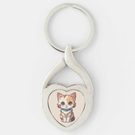 Aardig Ontwerp van een Cute Kat Sleutelhanger