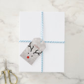 Aardig Rendiergezicht, Bokeh Cadeaulabel (Met Touw)