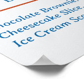 Aardige Aangepaste Restaurant Zakelijk Menu Poster (Hoek)