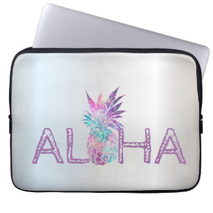 Aardige Aloha Hawaïaanse Ananas, Zilver Laptop Sleeve
