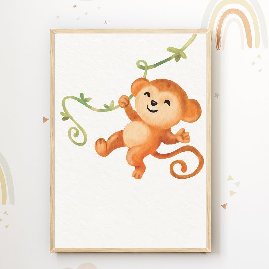 Aardige Apen-kinderkamerposter voor Kinderkamer De Poster