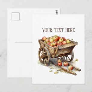 Aardige appelverkopers aanpasbaar briefkaart