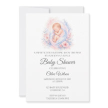 Aardige baby-slaapbaby shower uitnodiging