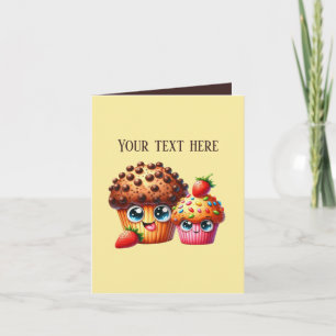 Aardige bakkerij muffins aanpasbaar kaart