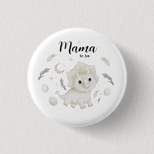 Aardige Boho Dinosaur Mama Wordt Aangepaste Knop Ronde Button 3,2 Cm