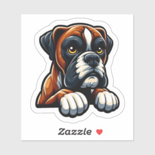 Aardige brindel Boxer met poten Sticker