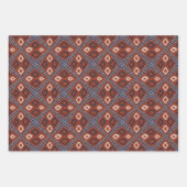 Aardige browsen en blauw modderkleding inpakpapier vel (Voorkant)