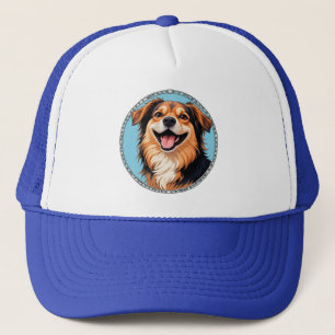 Aardige Cartoon Puppy met Helder Ogen Trucker Pet
