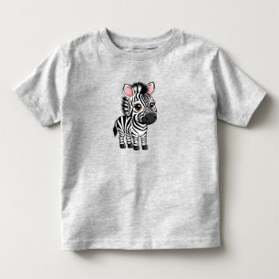 Aardige Cartoon Zebra Karakter Kinder Shirts
