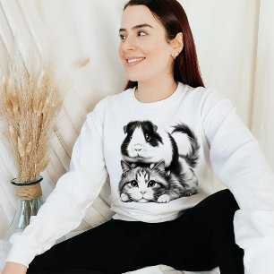 Aardige Cavia die op een Kat rijdt – Uniek Cadeau T-shirt