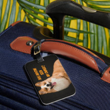 Aardige Corgi Puppy Bagagielabel