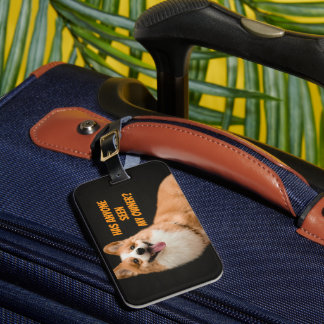 Aardige Corgi Puppy Bagagielabel Bagagelabel