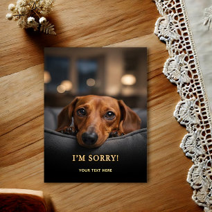 Aardige Dachshund Het Spijt Me  Postkaart