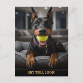 Aardige Dobermann Pinscher Beterschap Ansichtkaa Briefkaart (Voorkant)