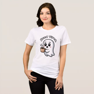 Aardige Dode Geest met Koffiekopje Tri-Blend Shirt