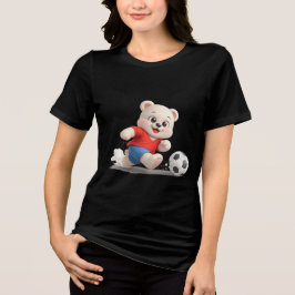 Aardige en Schattige Teddybeer Ontwerp Tri-Blend Shirt