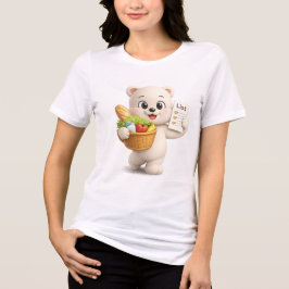 Aardige en Schattige Teddybeer Ontwerp Tri-Blend Shirt