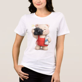 Aardige en Schattige Teddybeer Ontwerp Tri-Blend Shirt