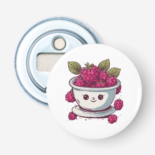 AARDIGE FRAMBOOS BUTTON FLESOPENER (Voorkant)