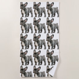 Aardige Franse Bulldog Puppy Strandlaken