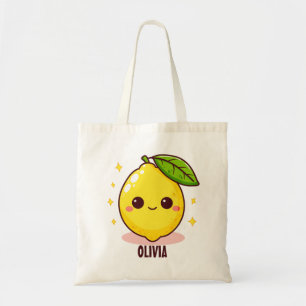 Aardige Gele Citroen Persoonlijk Tote Bag