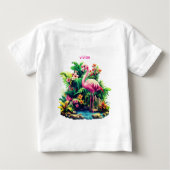 Aardige gepersonaliseerde flamingo baby  (Achterkant)