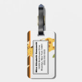 Aardige Giraffe Aanpasbare Bagage Label (Achterkant verticaal)