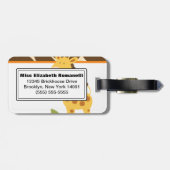 Aardige Giraffe Aanpasbare Bagage Label (Achterkant horizontaal)