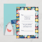 Aardige Haaiensoorten In te vullen Bedankkaart (Voorkant / Achterkant)