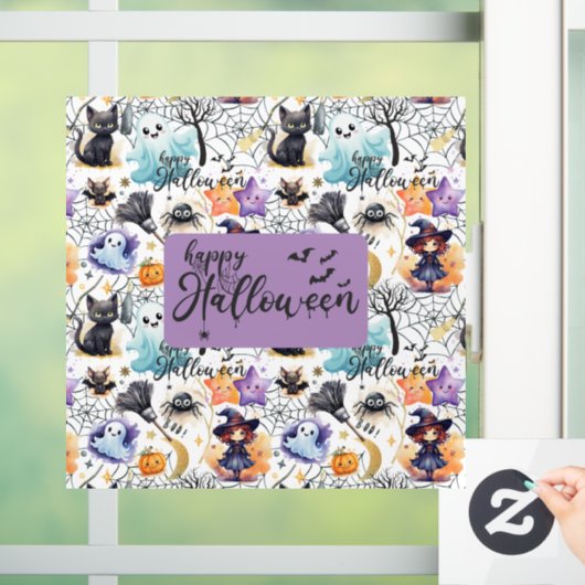 Aardige Halloween Raam Sticker (Huis)