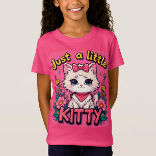Aardige Illustratie van Witte Kitten T-shirt