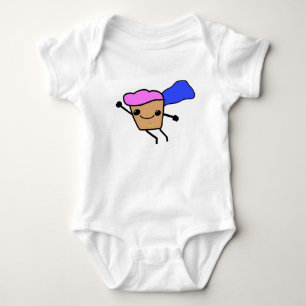 Aardige Kapitein Cupcake Superheld Schattig Kinder Romper