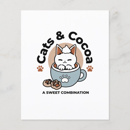 Aardige kat in mok vakantiedesign - Kat & Cocoa (Achterkant)