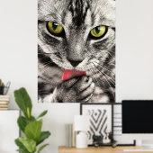 Aardige katportretposter poster (Thuiskantoor)