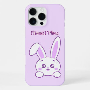 Aardige Kawaii Pastel Paarse Kijkende Konijn Op Ma iPhone 16 Pro Max Hoesje
