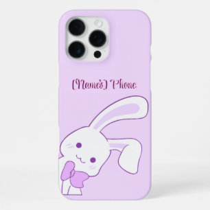 Aardige Kawaii Pastel Paarse Slappe Oor Konijn Op iPhone 16 Pro Max Hoesje