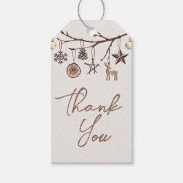 Aardige Kerst Dank u Label Cadeaulabel