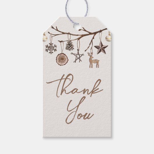 Aardige Kerst Dank u Label Cadeaulabel (Voorkant)