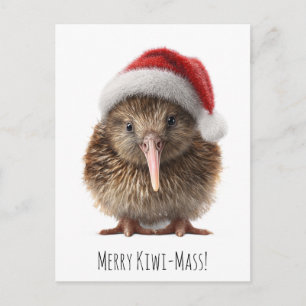 Aardige Kerstkiwi, op maat gemaakt Briefkaart