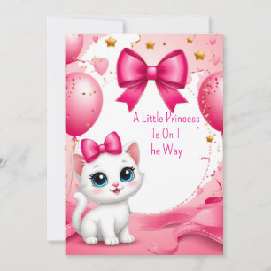 Aardige Kitten Baby Shower Feest Uitnodiging 🐱