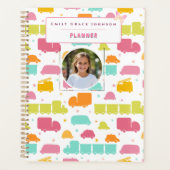 Aardige Kleurrijke Kinderen Achtergrond Aangepaste Planner (Voorkant)