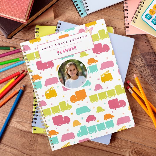 Aardige Kleurrijke Kinderen Achtergrond Aangepaste Planner
