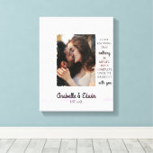 Aardige Koppel Custom Foto Canvas Afdruk (Insitu (Houten vloer))