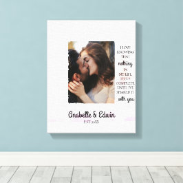 Aardige Koppel Custom Foto Canvas Afdruk