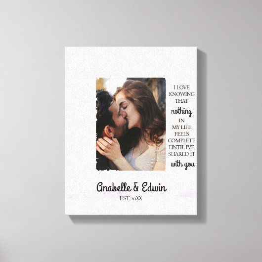 Aardige Koppel Custom Foto Canvas Afdruk (Voorkant)