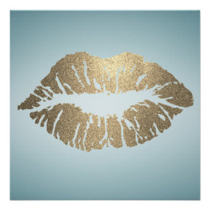 Aardige kus, lippen, visagist perfect poster