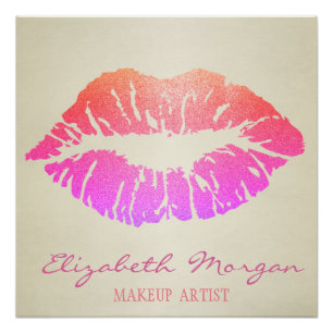 Aardige kus, lippen , visagist perfect poster